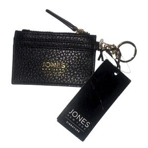 Jones New York Textured Black Card Holder